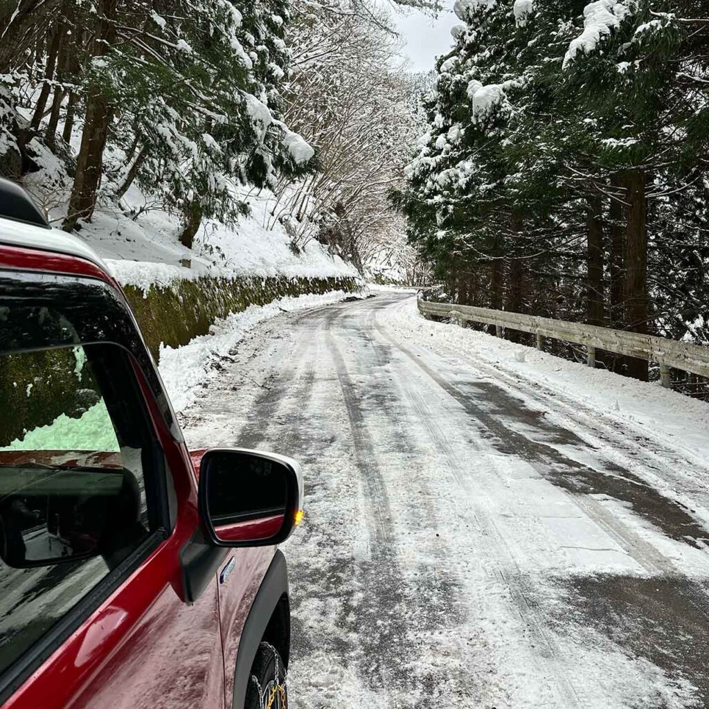国道428号の道中でひと休み。