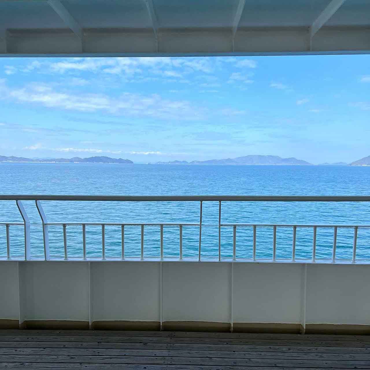 Olympia Dream Setoから撮影した瀬戸内海。タイから帰国した直後の2022年4月に撮影。